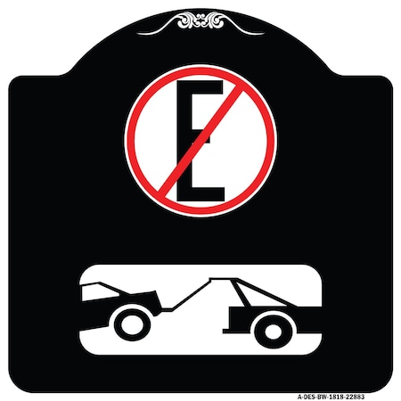 Signmission Spanish Parking Control No Estacionar Heavy-Gauge Aluminum Architectural Sign, 18" H, BW-1818-22883 A-DES-BW-1818-22883